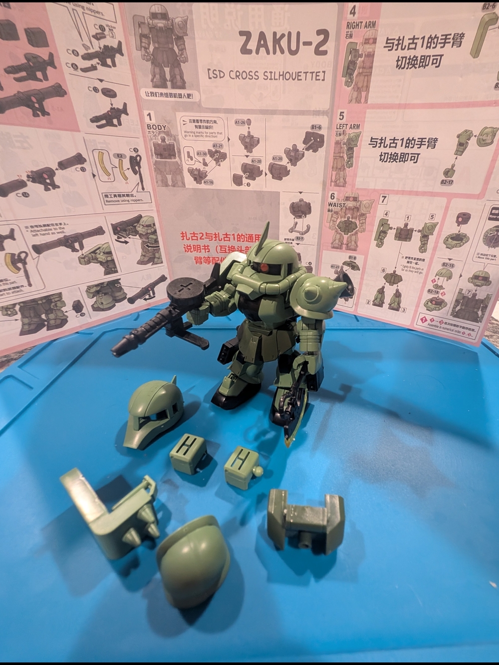 ZAKU-2 Green Buildable Action Figure - Kids Toys